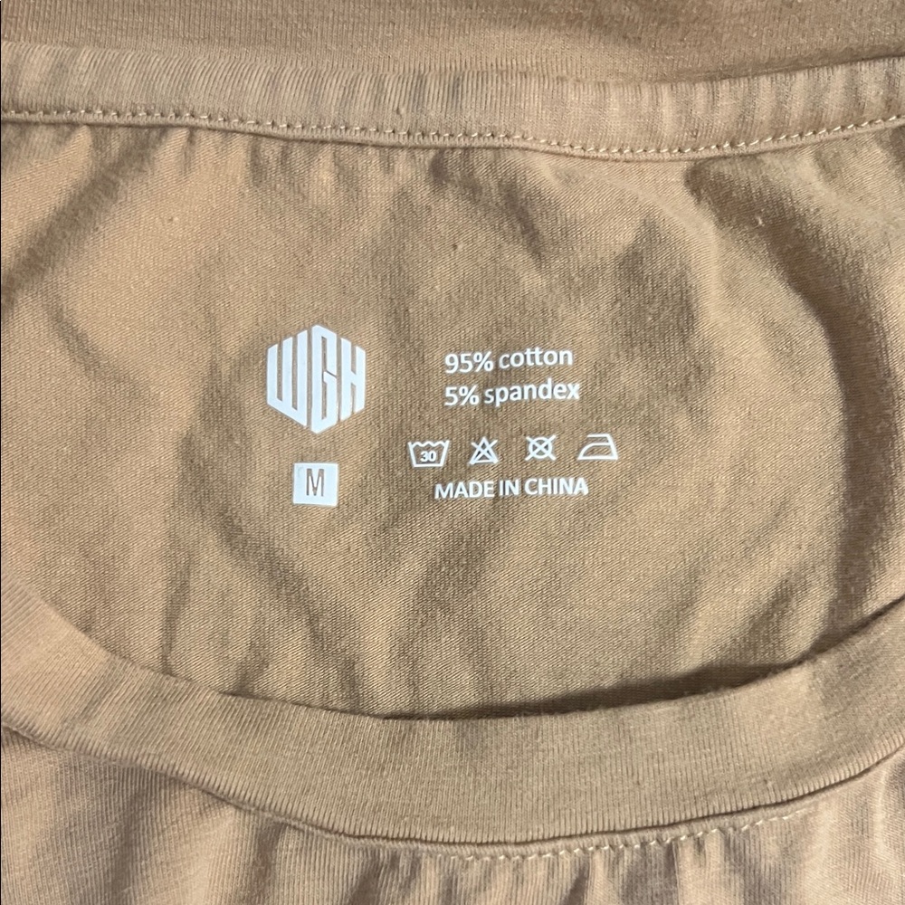 We Go Home Tan Cotton Blend T-Shirt